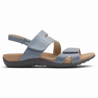 Sandálias Rockport Ridge Adjustable Asymmetrical Mulher Azuis PT-58426